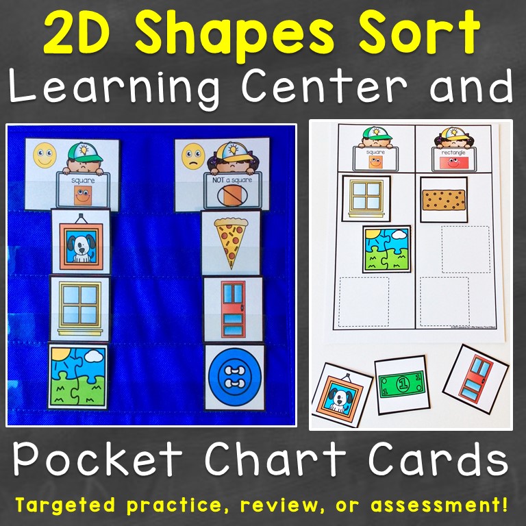 2D shape sort cards