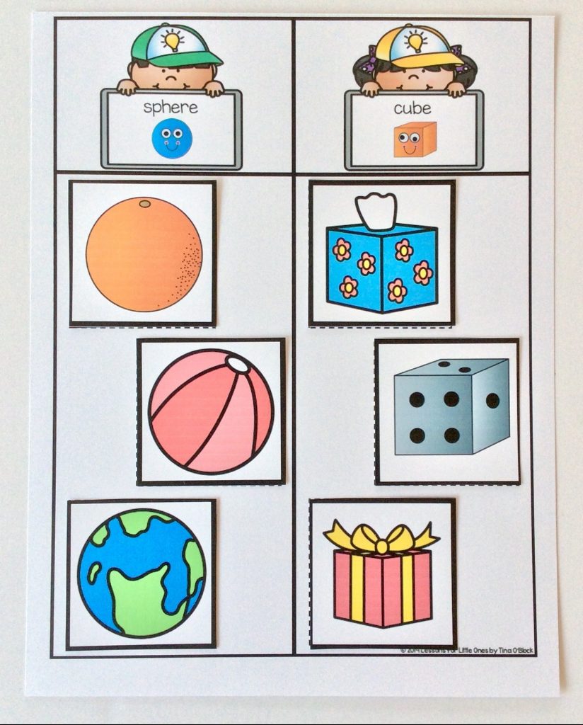 sorting activity using a sorting mat