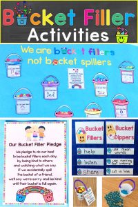 Bucket Filler Activities, Bulletin Board Idea, & Awards, Treats