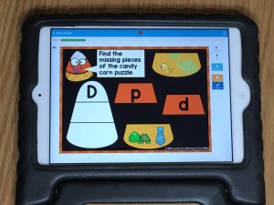 candy corn alphabet puzzles, digital Boom Cards