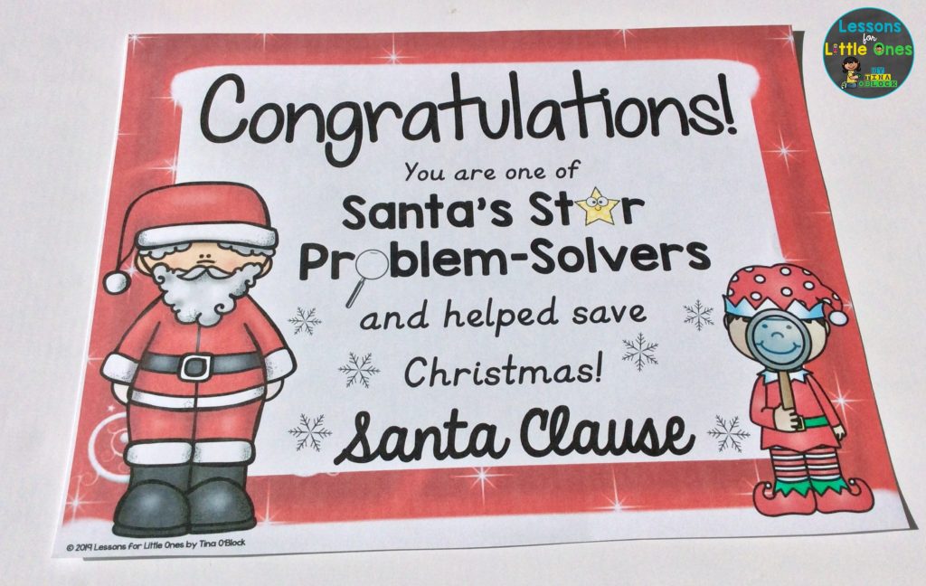 escape room reward certificate Christmas