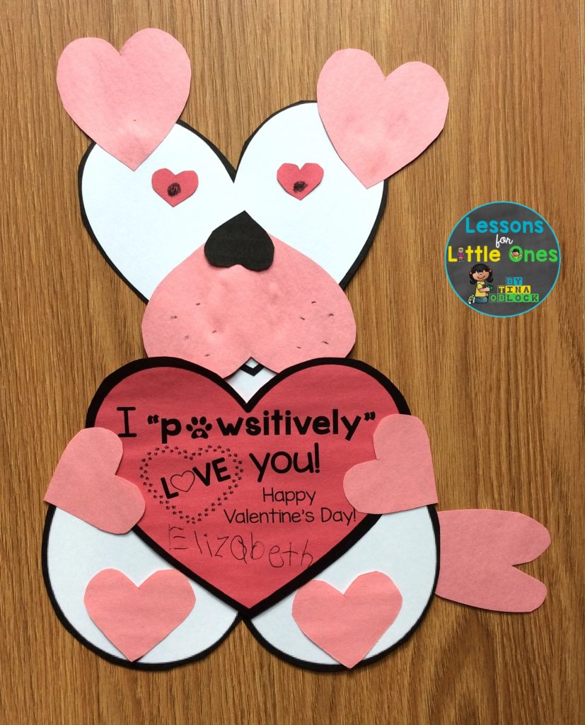 student-made valentines day card for parents