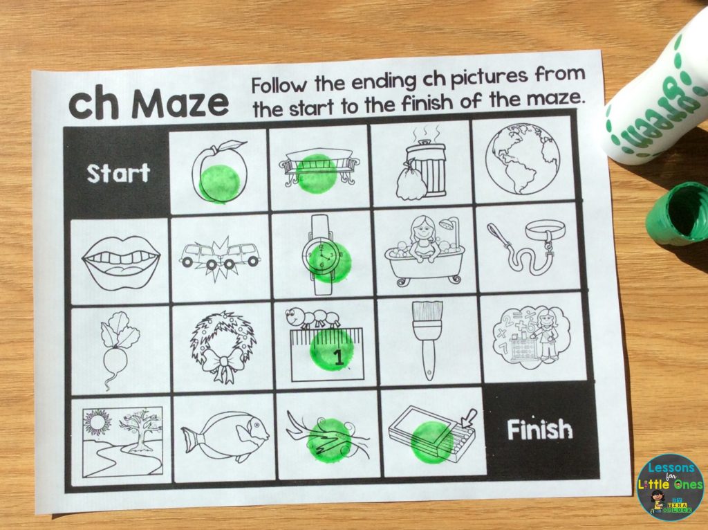 Digraph Maze Engaging Ways to Teach Digraphs (Beginning & Ending)