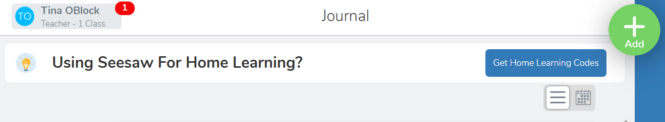 Seesaw app home learning codes