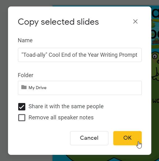 How to Assign Part of a Google Slide to Students