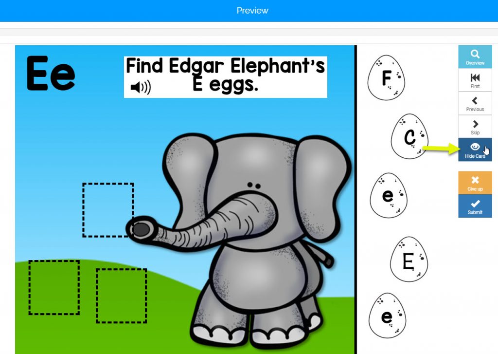 hide cards in Boom Card decks