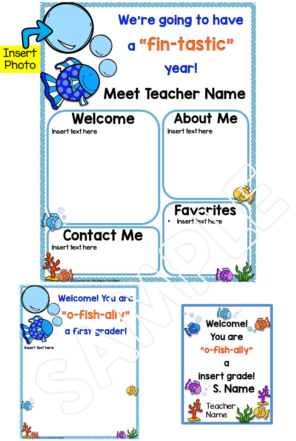 Meet the Teacher Editable Template Ocean - Lessons for Little Ones Intended For Meet The Teacher Template