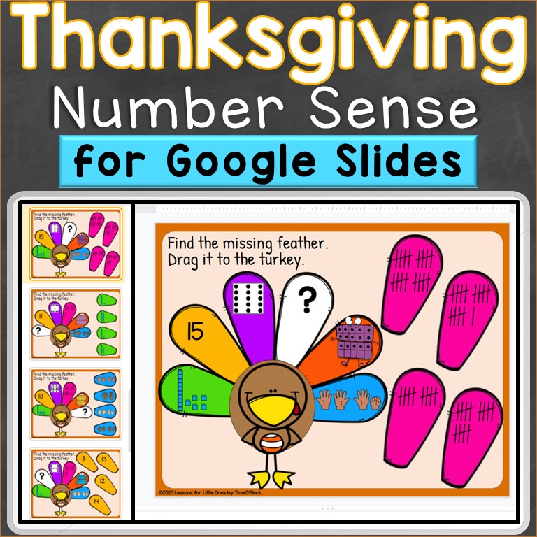 Thanksgiving Number Sense Digital Google Classroom