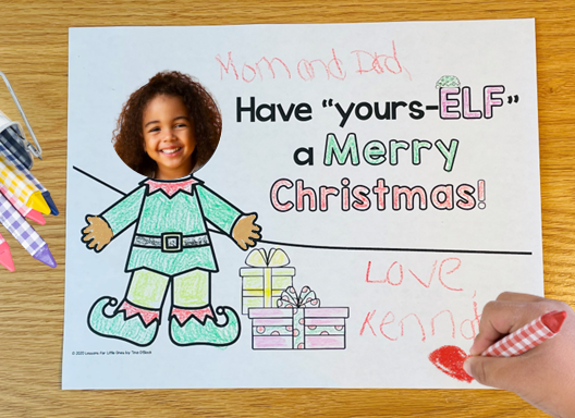 Christmas Cards for parents from student