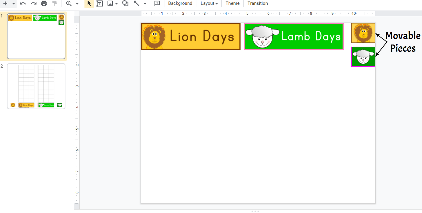 Free March lion & lamb weather activity digital Google Slides