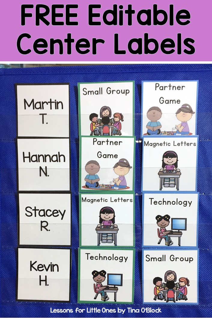 Free Center Labels Editable