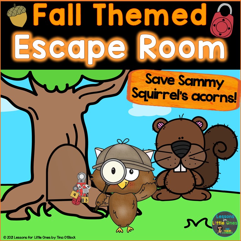 Escape Room Fall Theme Kindergarten First Grade