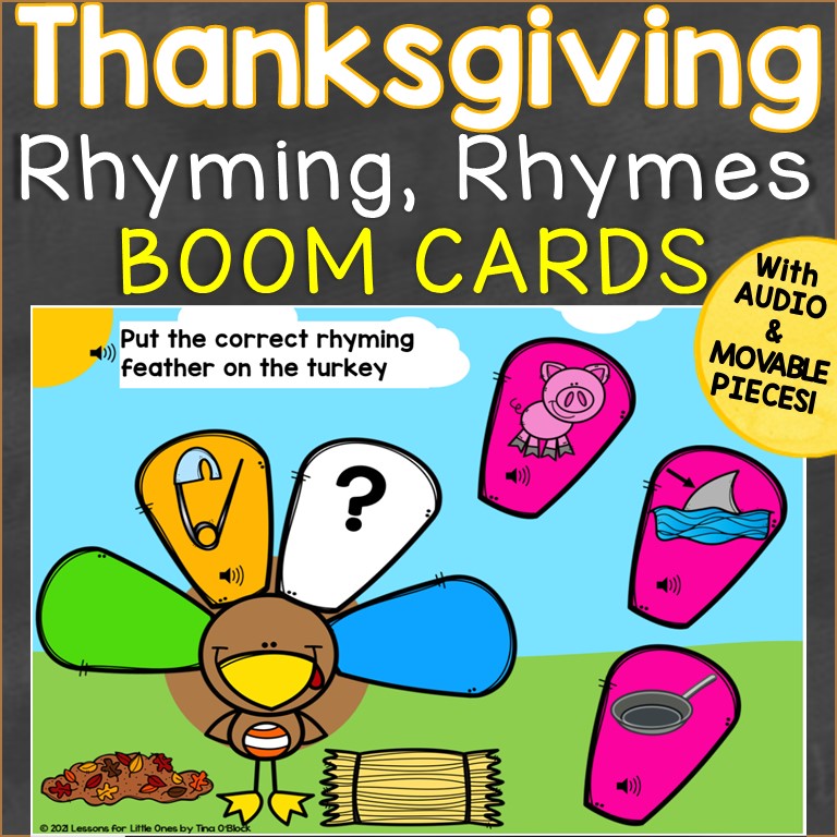 Thanksgiving Rhyming Rhymes Digital Distance Learning