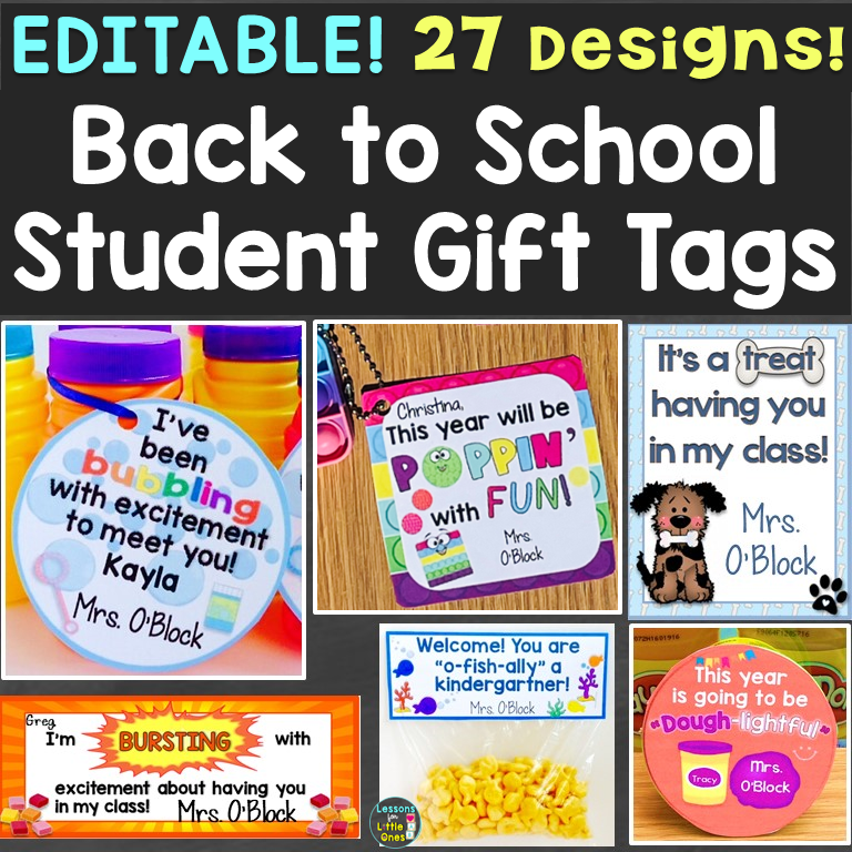back to school gift tags editable