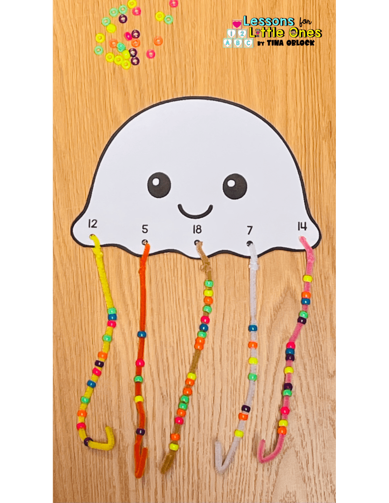 ocean math craft jellyfish preschool kindergarten