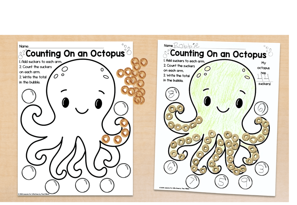 differentiated octopus ocean math crafts preschool kindergarten