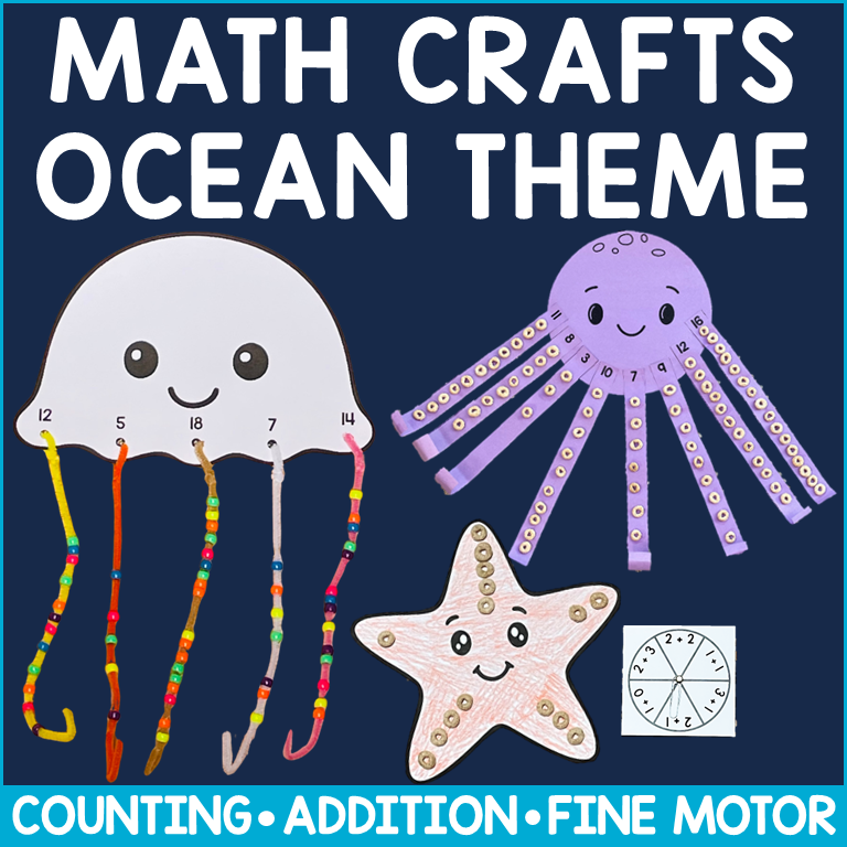 summer math crafts ocean numbers addition