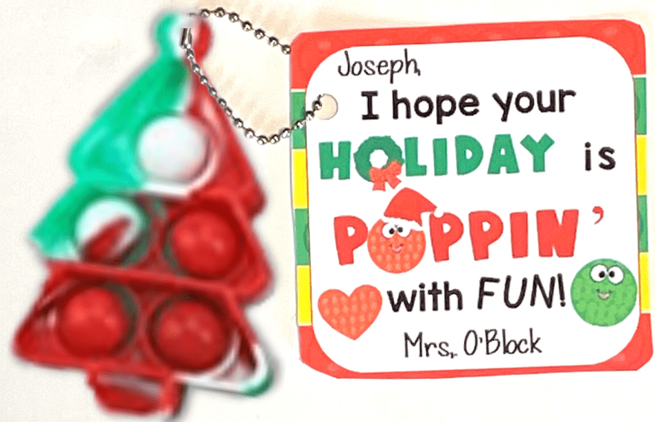 Christmas gift tag Pop-It