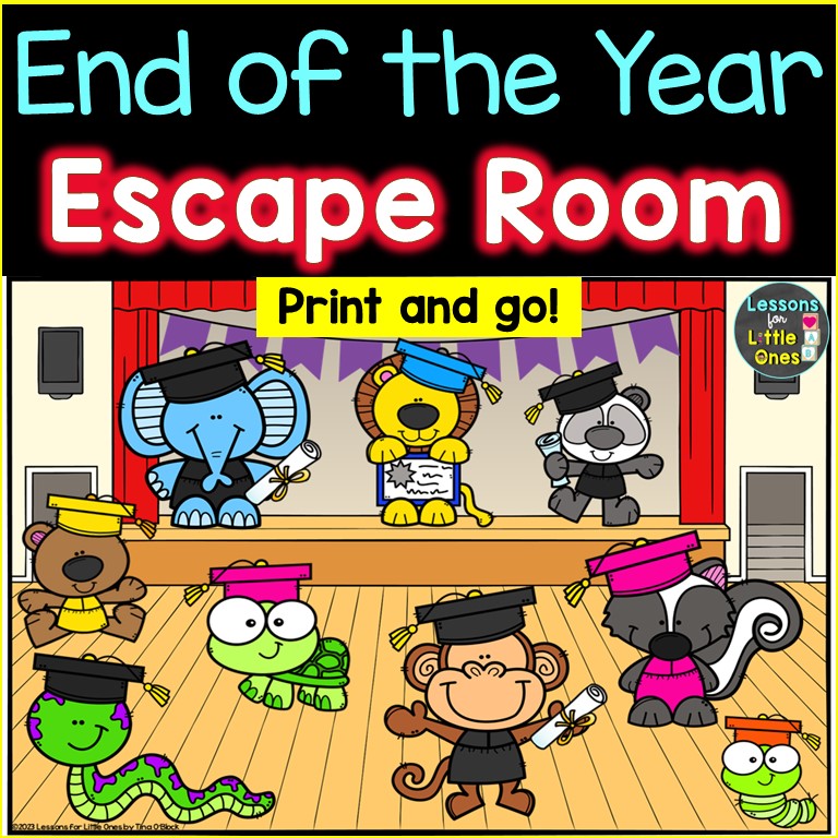 end of the year escape room kindergarten first grade