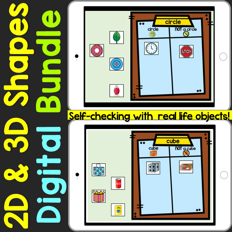 2D Shapes 3D Shapes Digital Boom Cards Bundle