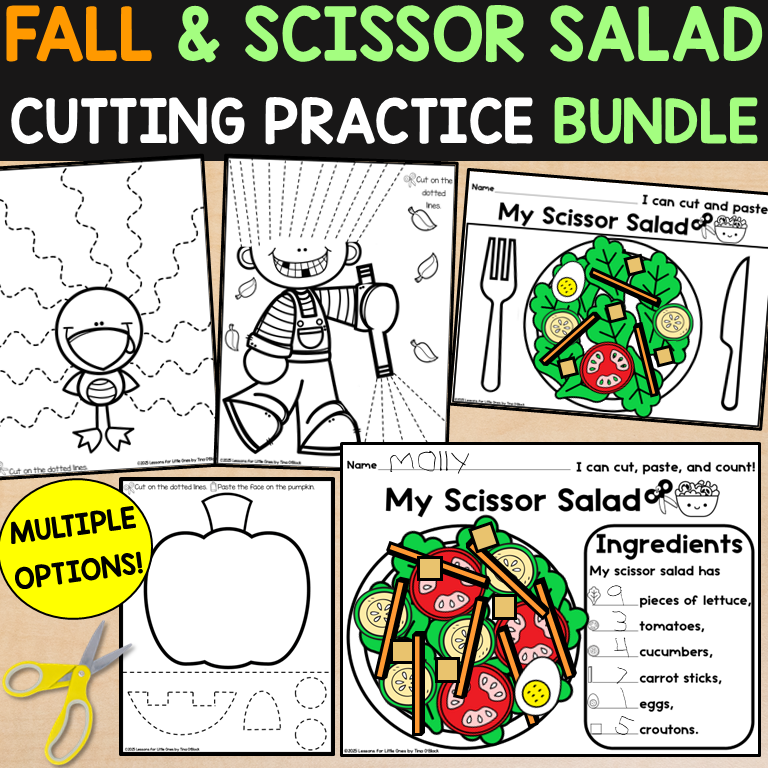 scissor skills cutting practice preschool kindergarten