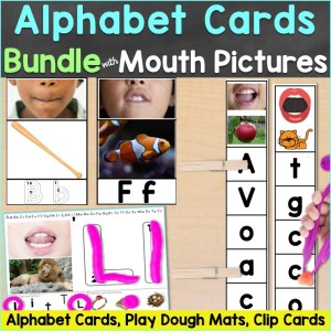 alphabet cards with mouth pictures bundle