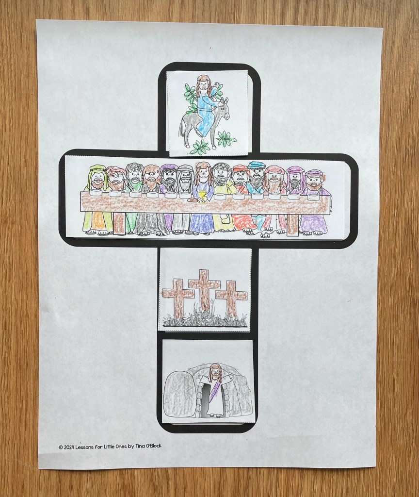 Easter Story sequencing craft activity