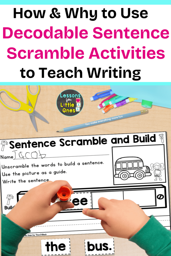sentence building sentence scramble activities