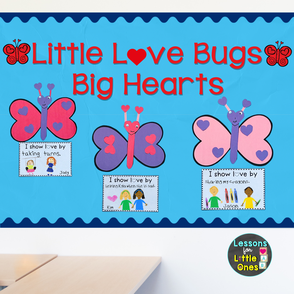 Valentine bulletin board Love Bugs craft writing prompt