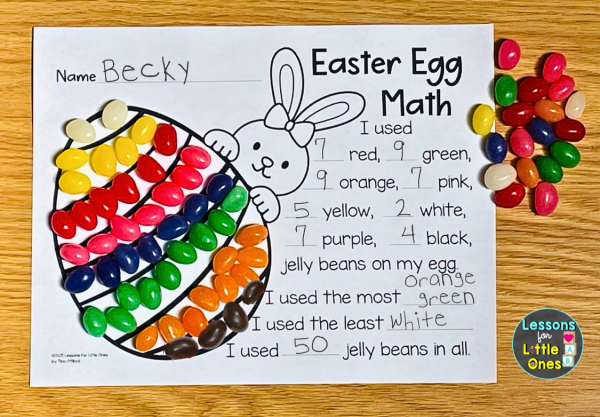 Easter Jelly Bean Math Activities, Easter Egg Math Craftivity