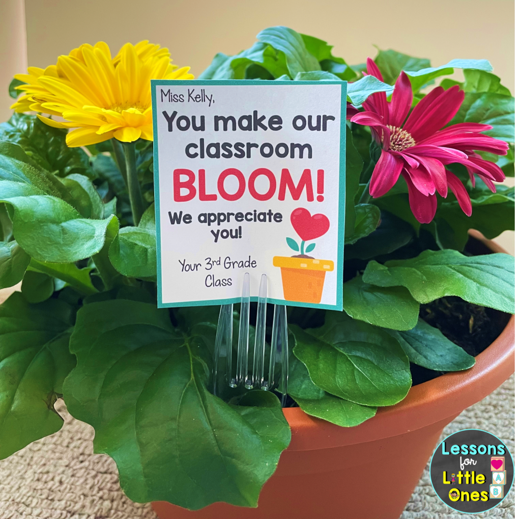 Teacher Appreciation Gift Ideas - Flower You Make Our Classroom Bloom
