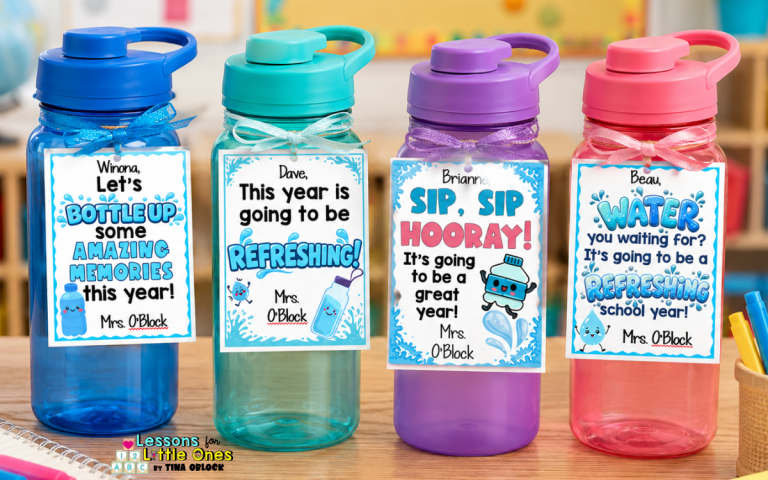 water bottle gift tags editable