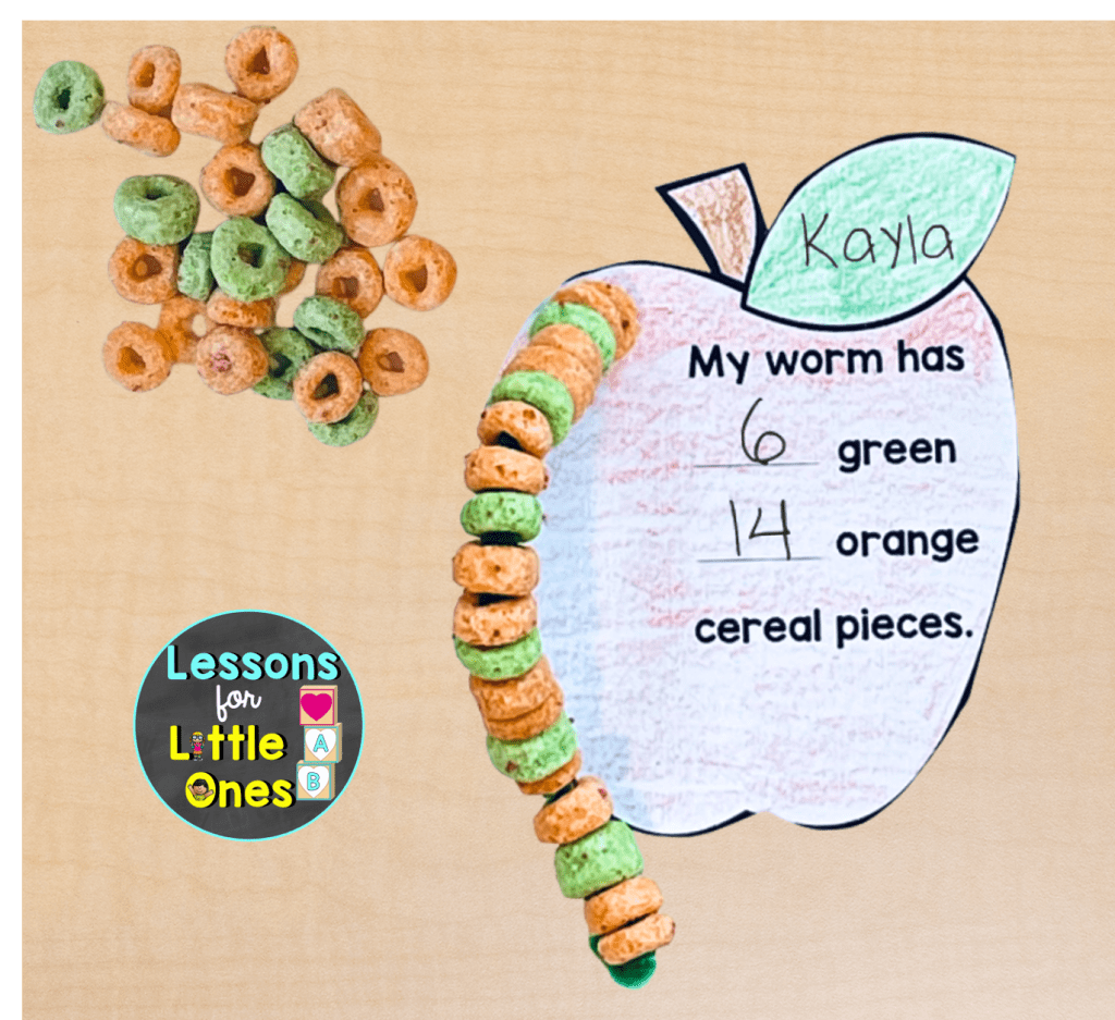 apple math craft preschool kindergarten