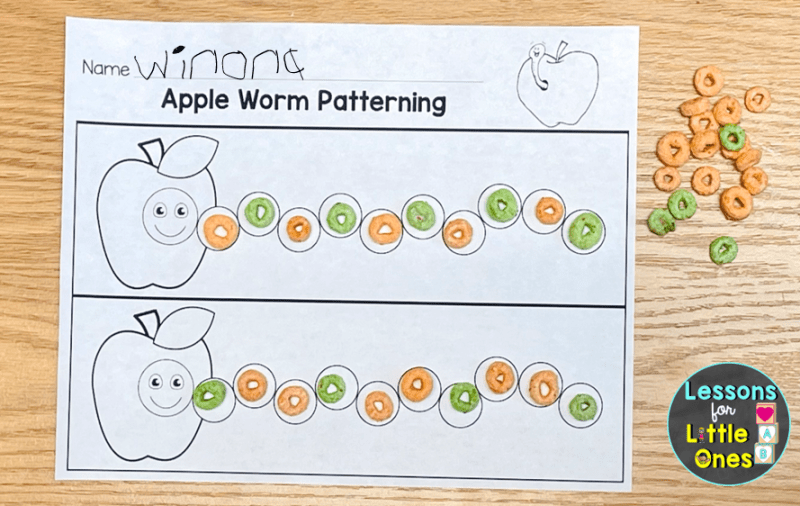 Apple Math Crafts & Centers for Counting, Patterns, Addition