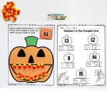Pumpkin Math Crafts & Centers for Counting, Comparing Numbers, and Addition