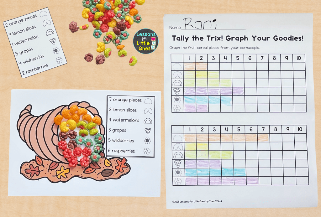 Thanksgiving graphing activity preschool kindergarten first grade