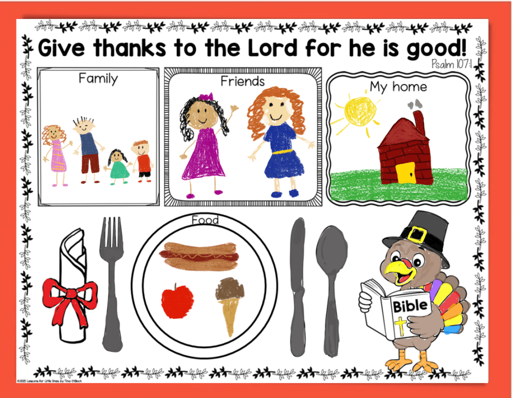 Thanksgiving Christian Placemat Craft
