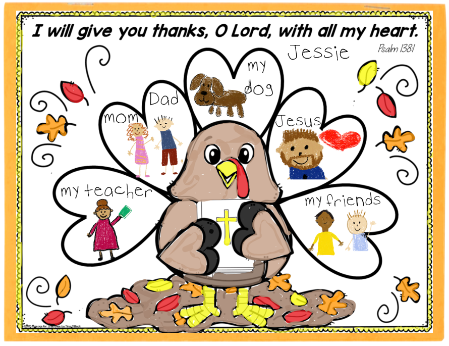 Thanksgiving Placemat Christian Theme