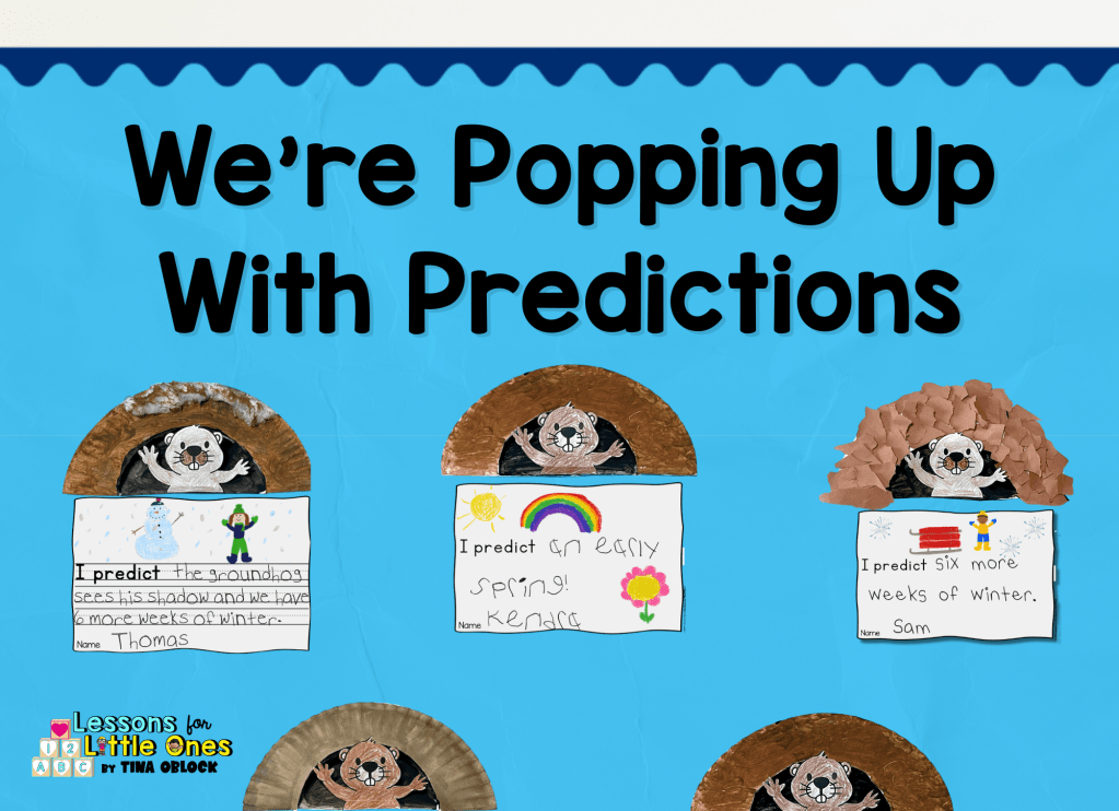 Groundhog Day crafts bulletin board