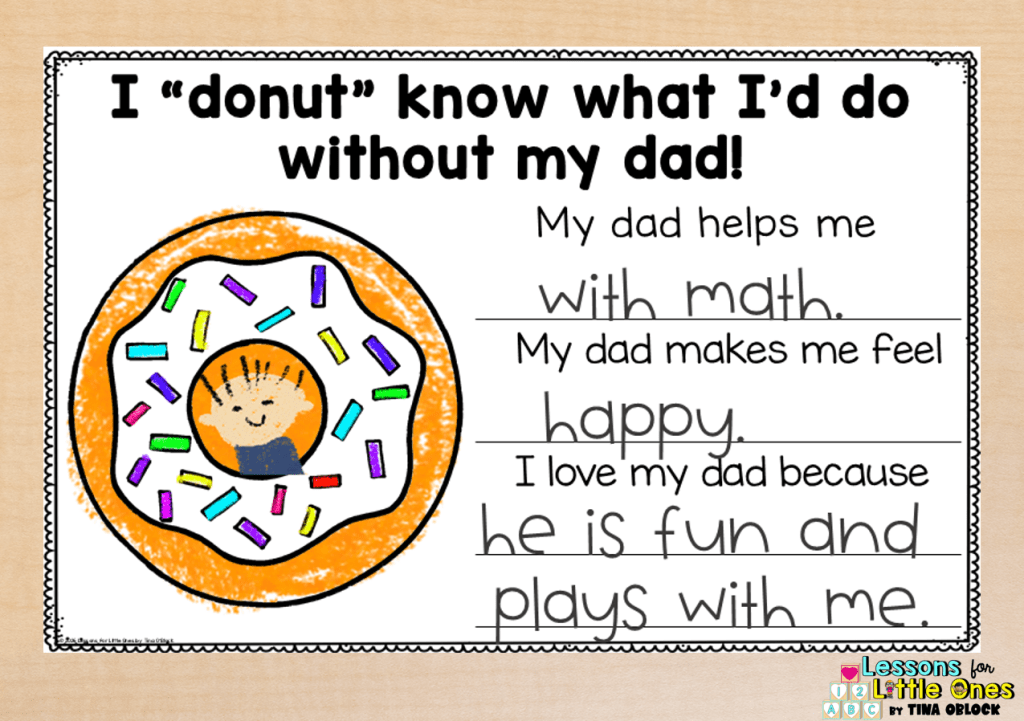 Father's Day Questionnaire Donuts with Dad Doughnuts for Dads