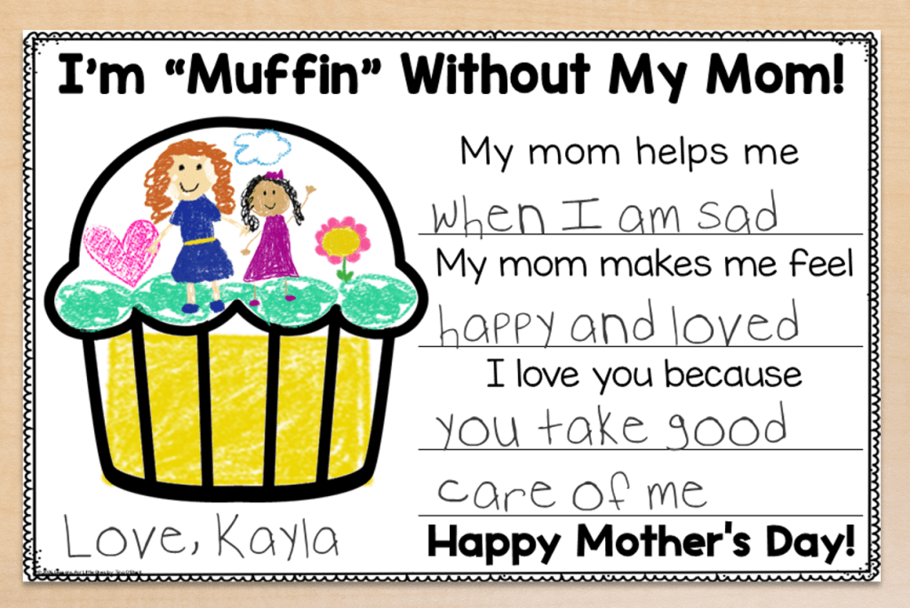 Mother's Day Questionnaire Muffins with Mom
