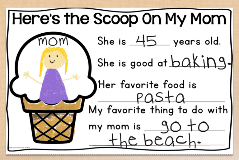 Mother's Day Questionnaire for kids