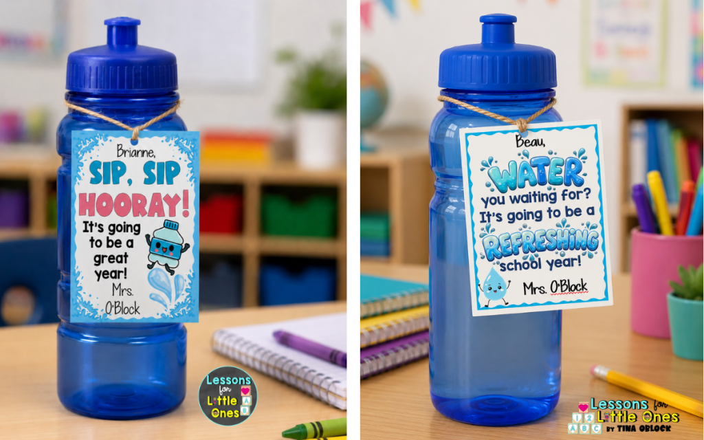 water bottle gift tags sports bottle student gifts