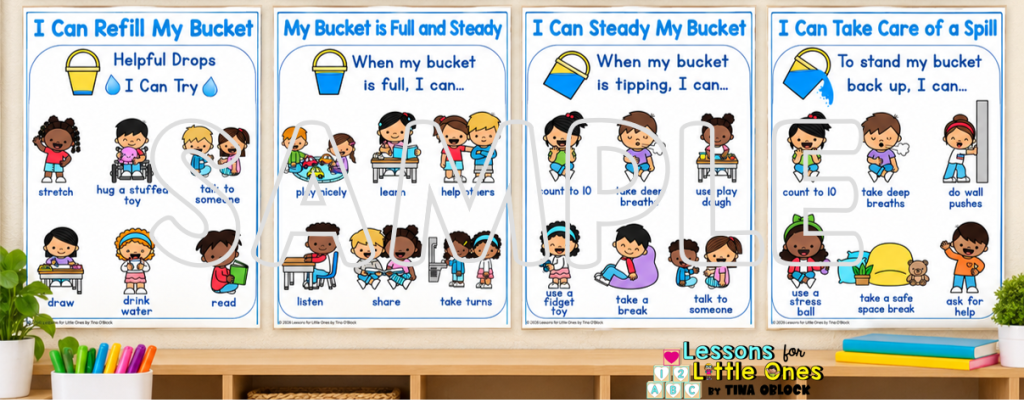 self regulation coping skills posters for preschool kindergarten first second grade